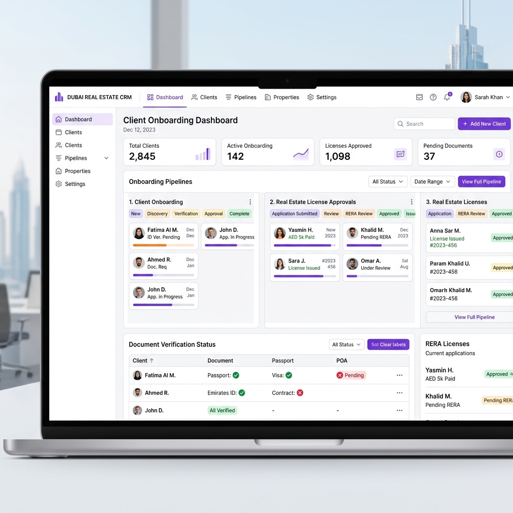 Dubai CRM Dashboard preview