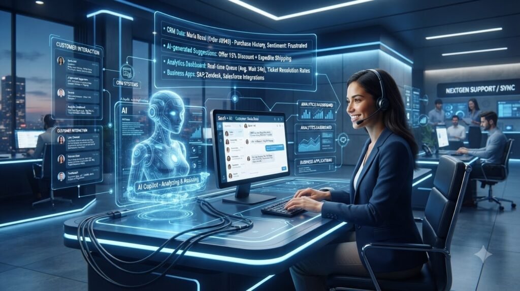 human and customer AI support